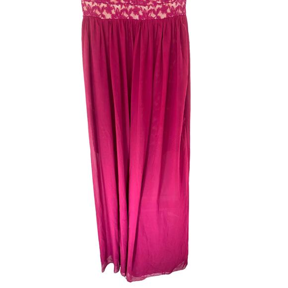 Lulus Make Way for‎ Wonderful Berry Red Lace Formal Sleeveless Maxi Dress Large - Picture 6 of 14